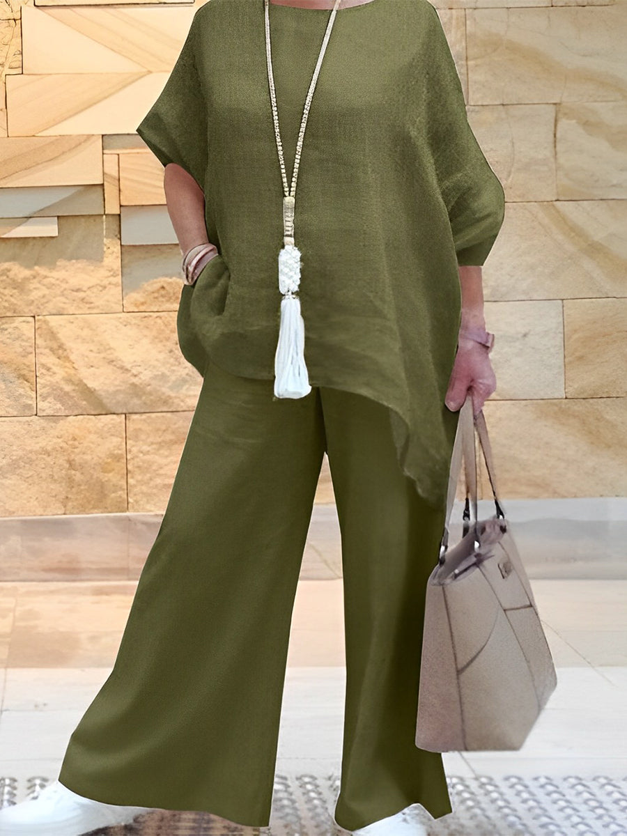 Two-Piece Set Poise & Comfort for an Elegant and Comfortable Look