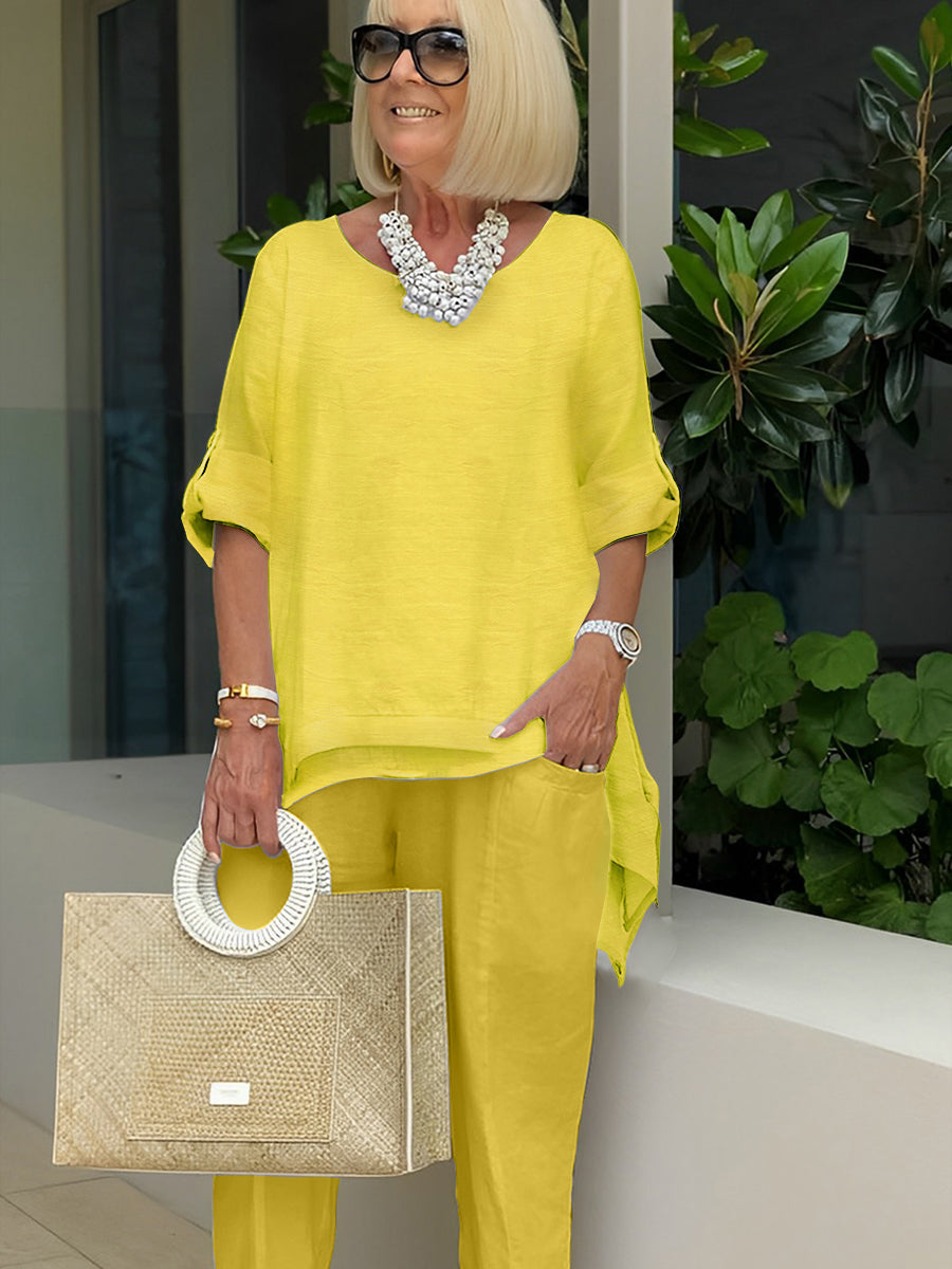 Two-Piece Round Collar Set for an Elegant Style