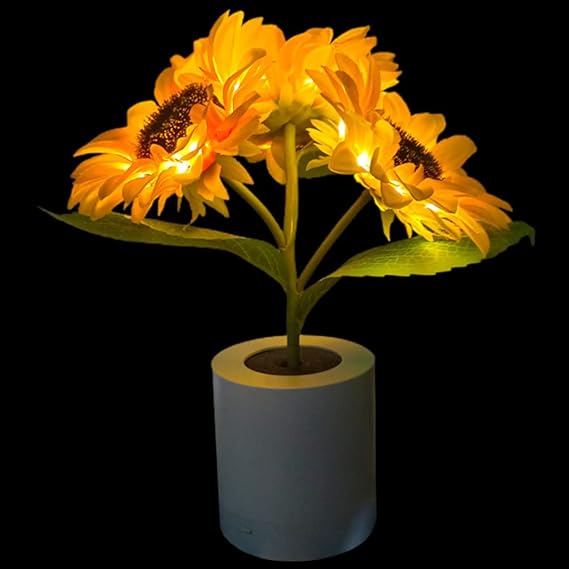 Joyful Sunflower Lamp with Sparkling Shine