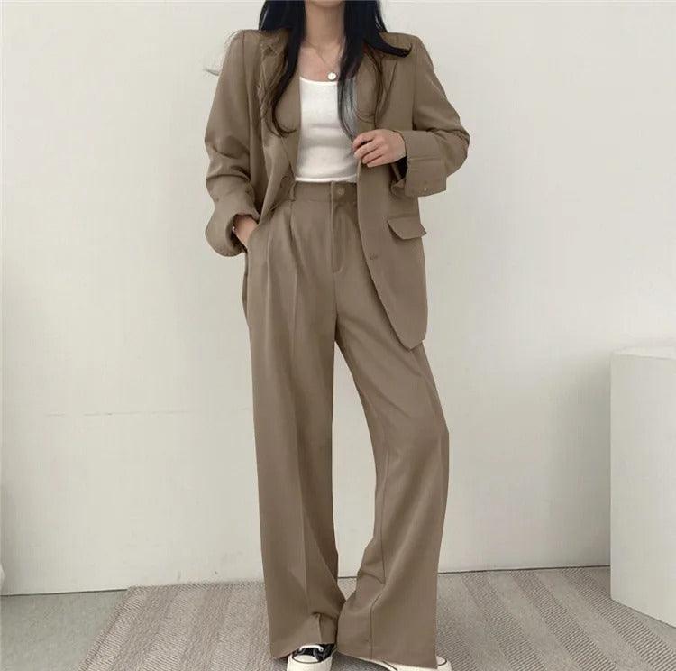 Hailey | Elegant Women's Suit Set with Long Blazer