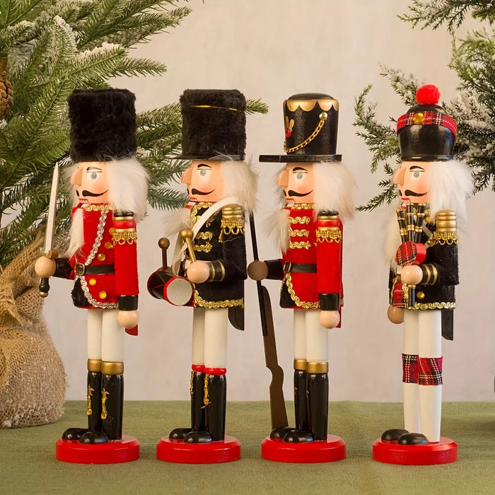 NutcrackerJoy - Playful Wooden Nutcracker Soldier Figurine for Festive Christmas Cheer