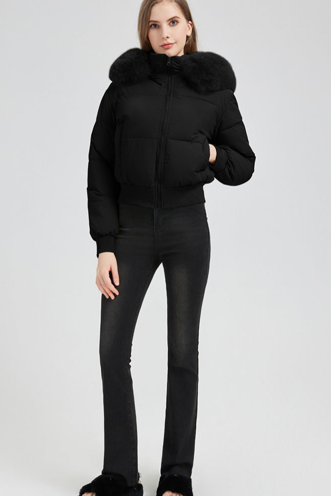 Short Waist Slim Puffer Coat - Stylish & Cozy Winter Outerwear