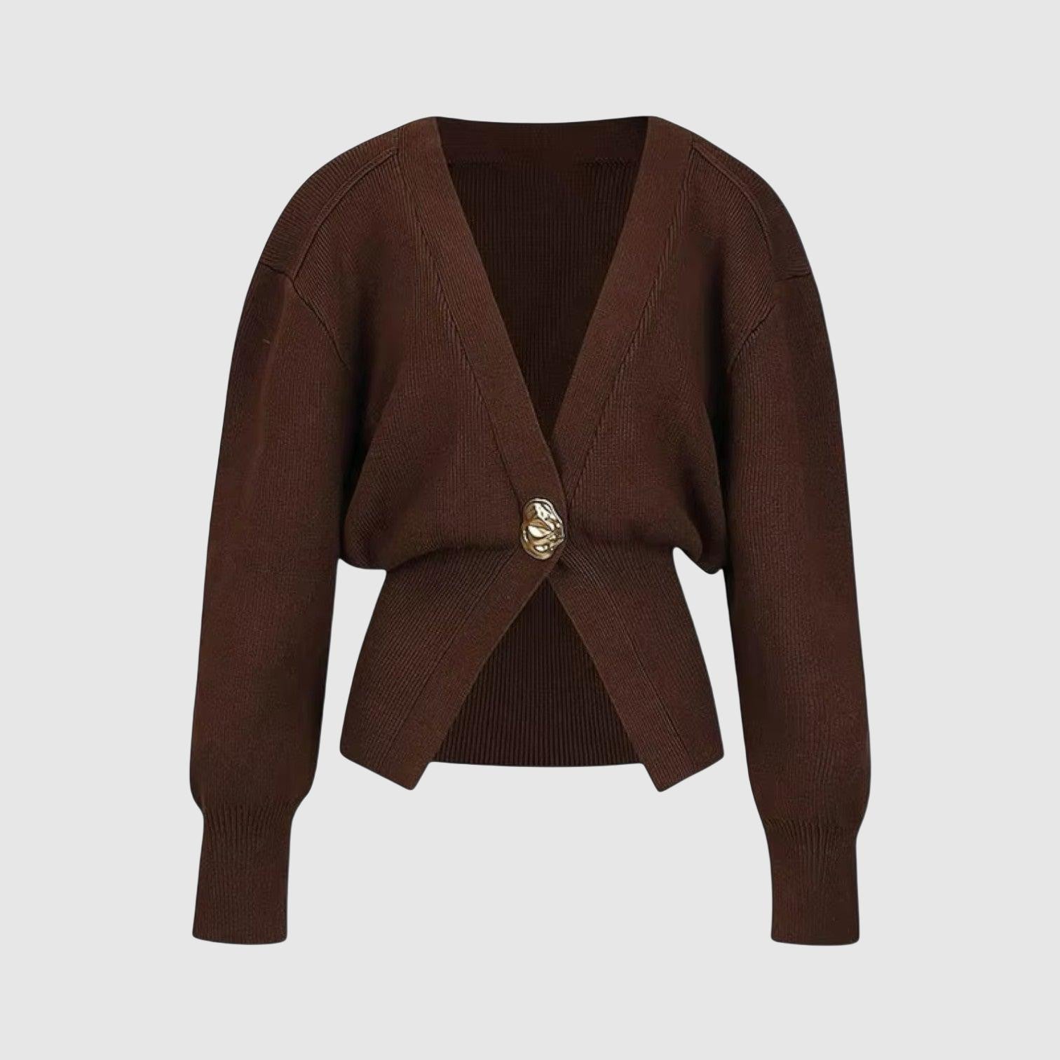 Women's V-Neck Button-Front Knitted Cardigan