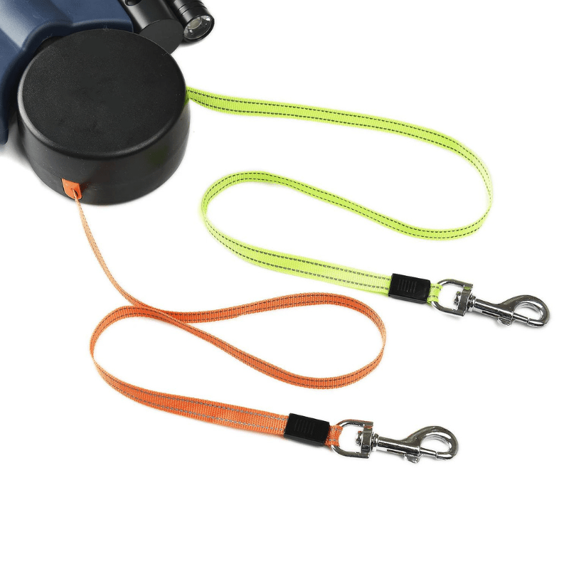 Double Dog Leash with LED Light - Strong up to 30kg for Safe and Stylish Outings