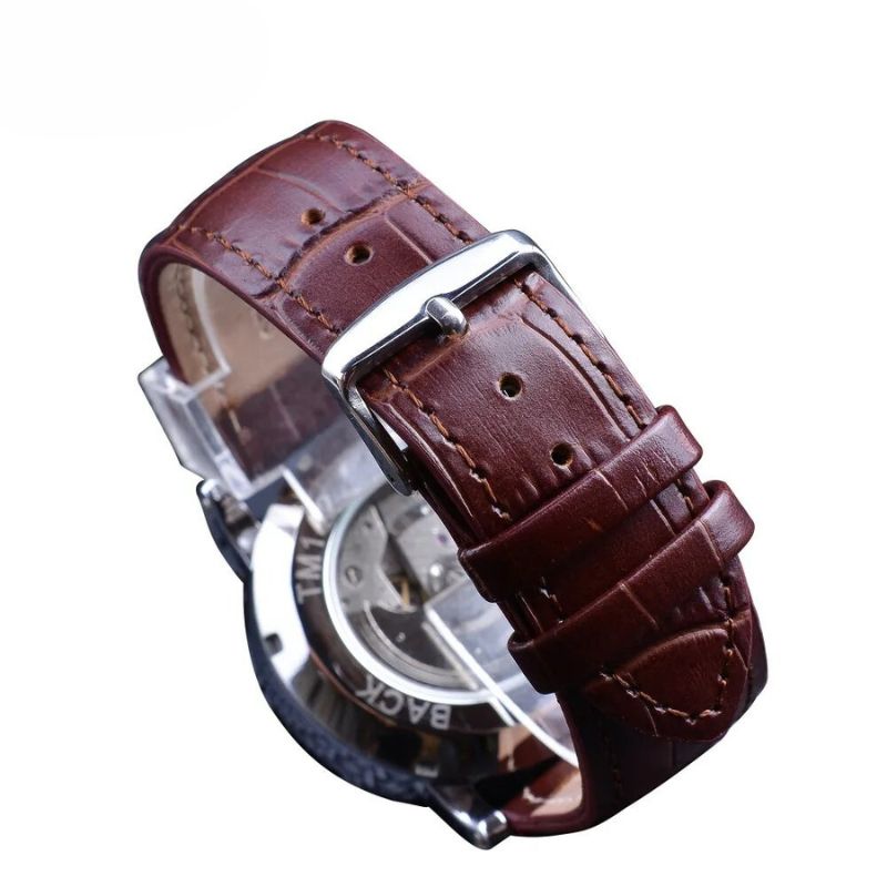 Luxury Genuine Leather Automatic Watch – Elegance and Sophistication on the Wrist