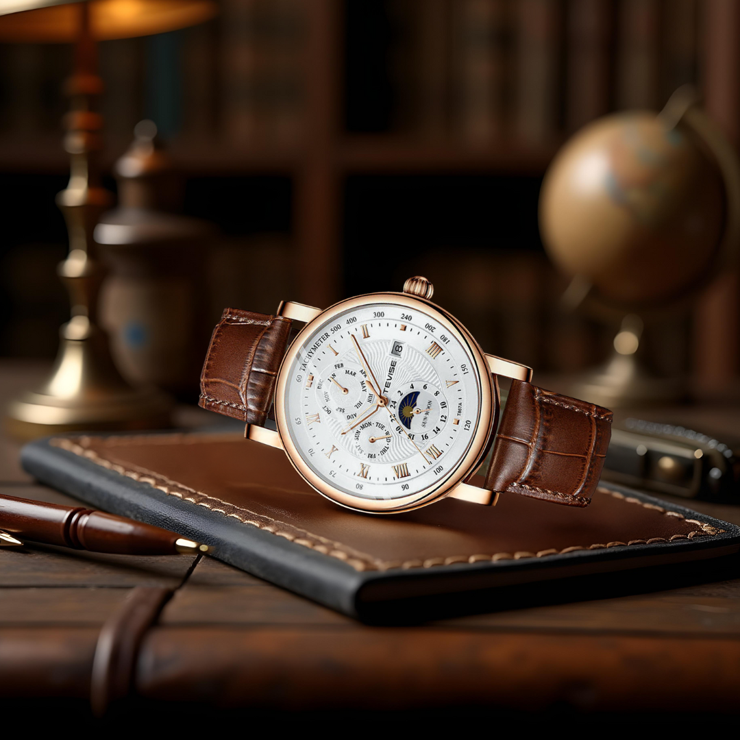 Luxury Leather Automatic Watch