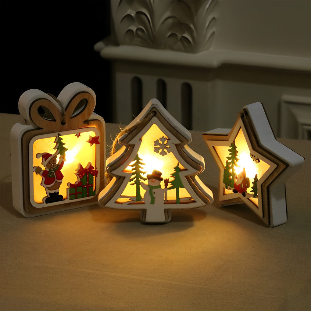 FestiveWood - Lightweight Wooden Christmas Decorations for Holiday Decor