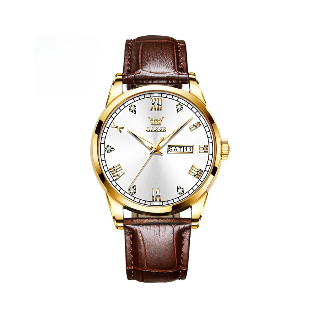 Elegant Couple Watch with Business Style and Quartz Analog Movement