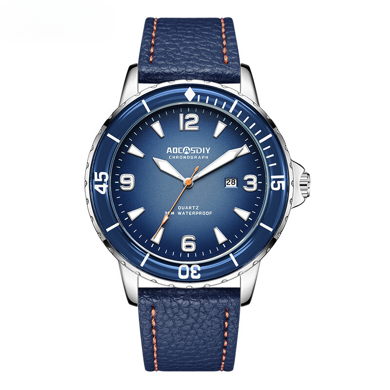 Elegant Casual Watch with Sophisticated Leather Strap