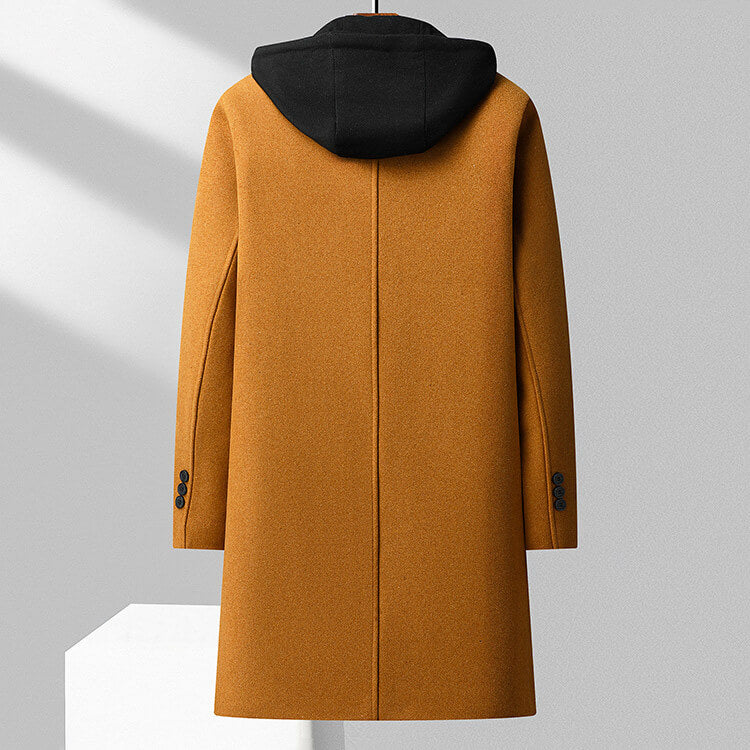 Jasper Custom Pure Wool Hooded Coat, Fashionable and Warm Essential