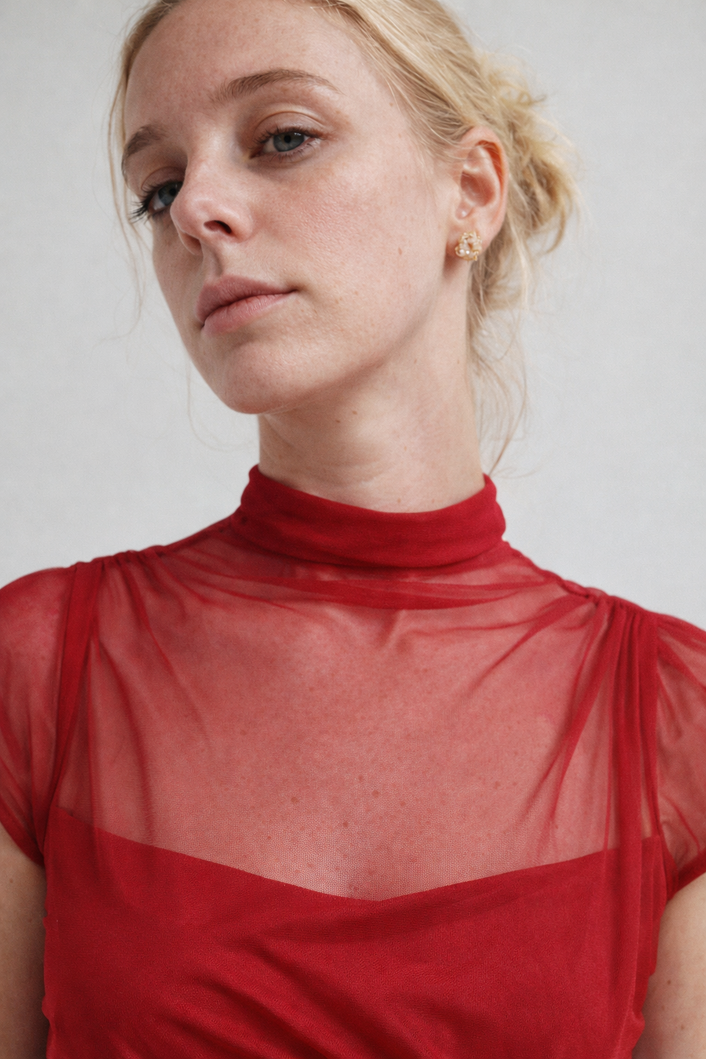 Elegant Brown Pleated Mesh Bodycon Dress