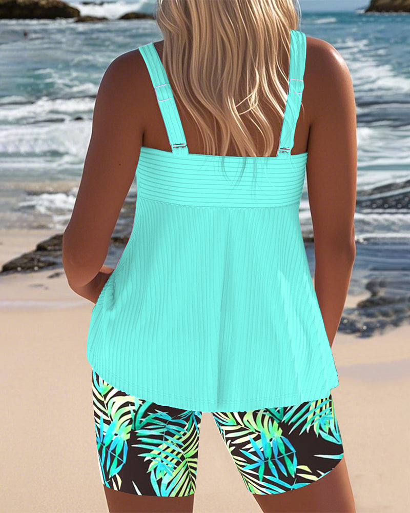 Vibrant Colorful Tankini Set — Bright, Playful Swimwear for Summer