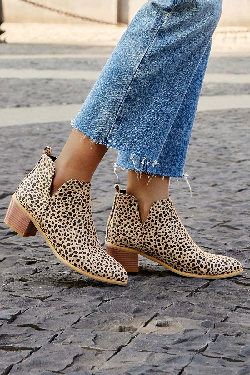 Trendy and stylish printed ankle boots