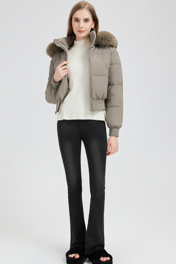 Short Waist Slim Puffer Coat - Stylish & Cozy Winter Outerwear