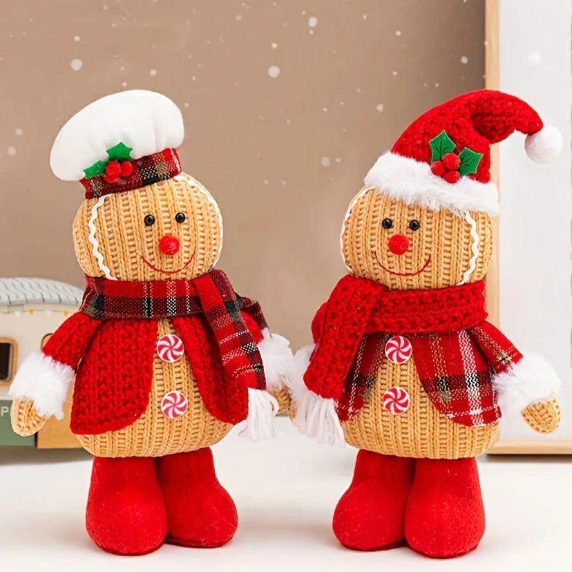 KnitJoy - Handmade Knitted Christmas Figurine Decoration for Cozy Christmas Atmosphere