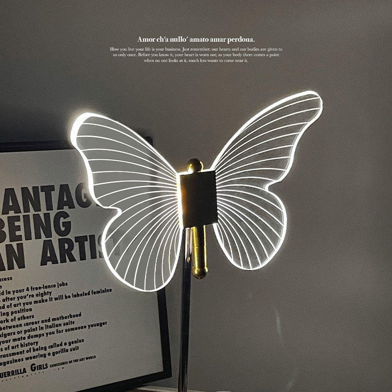 Elegant butterfly crystal table lamp for stylish living ambiance