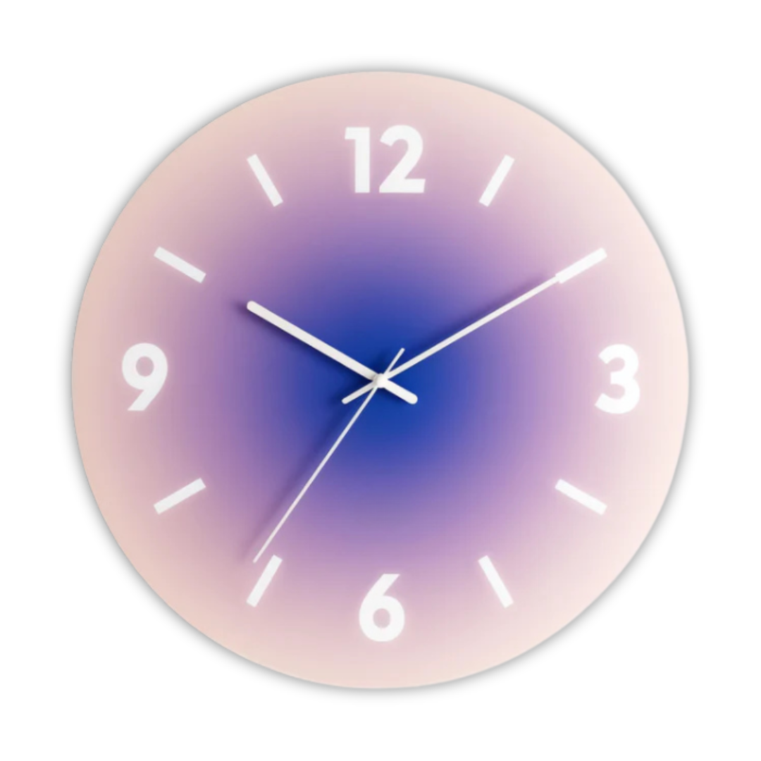 Elegant Sunset - Glass Wall Clock for a Cozy Atmosphere