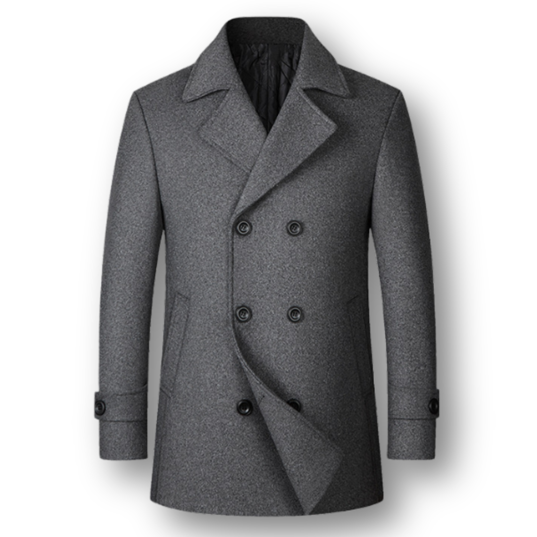 Silvan | Elegant Style Double-Breasted Wool Coat in Premium Wool