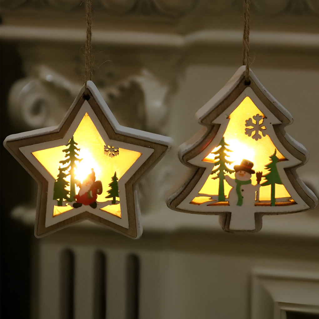 FestiveWood - Lightweight Wooden Christmas Decorations for Holiday Decor