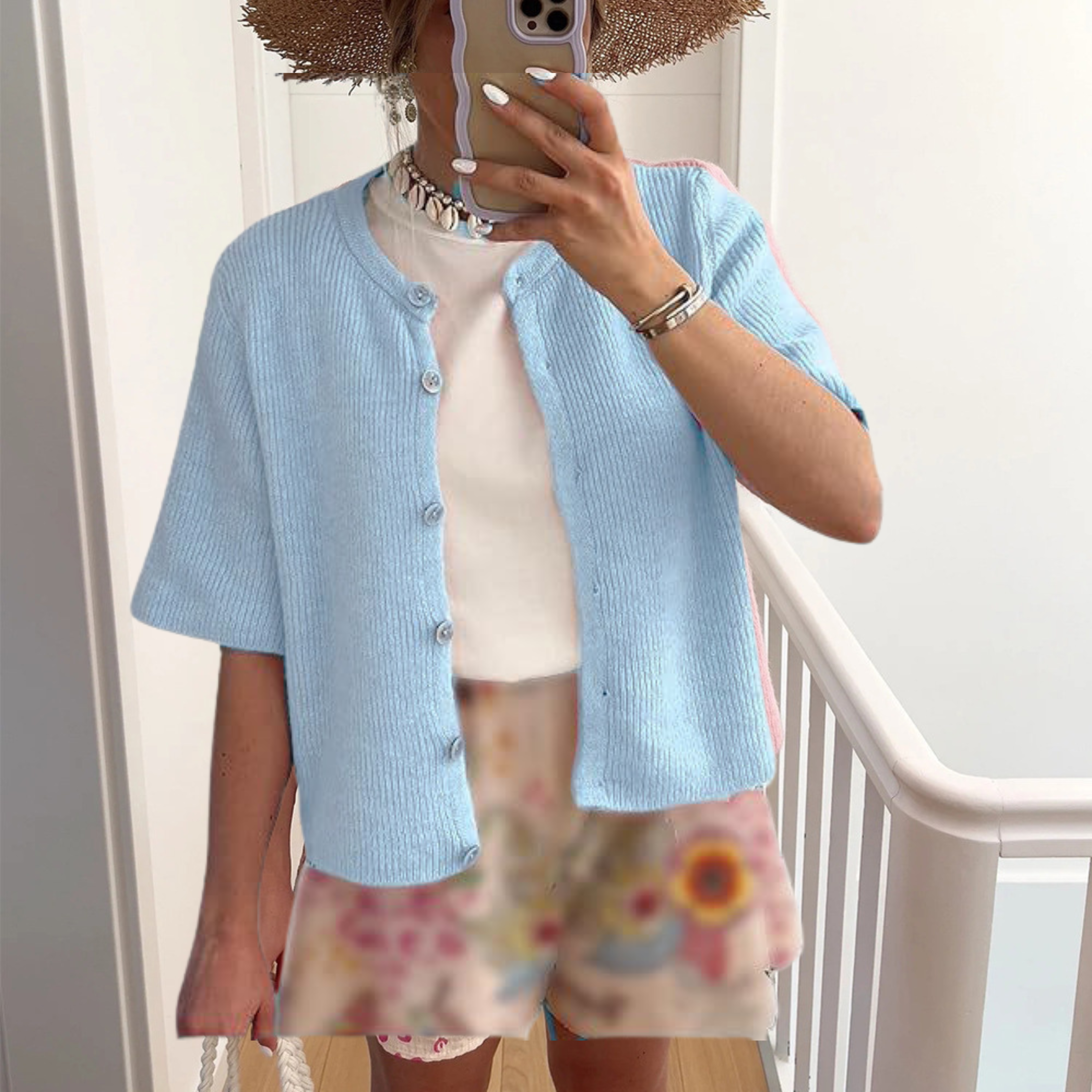 Effortless Summer Style – Lightweight Short-Sleeve Cardigan for Casual Comfort