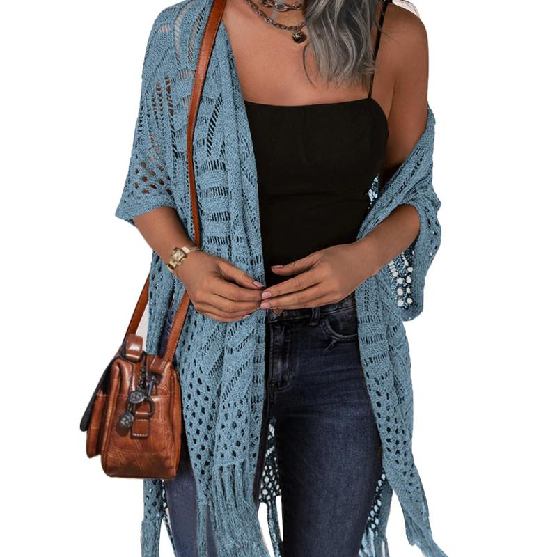 Breezy Summer Hollow-Out Tassel Outerwear for Effortless Style