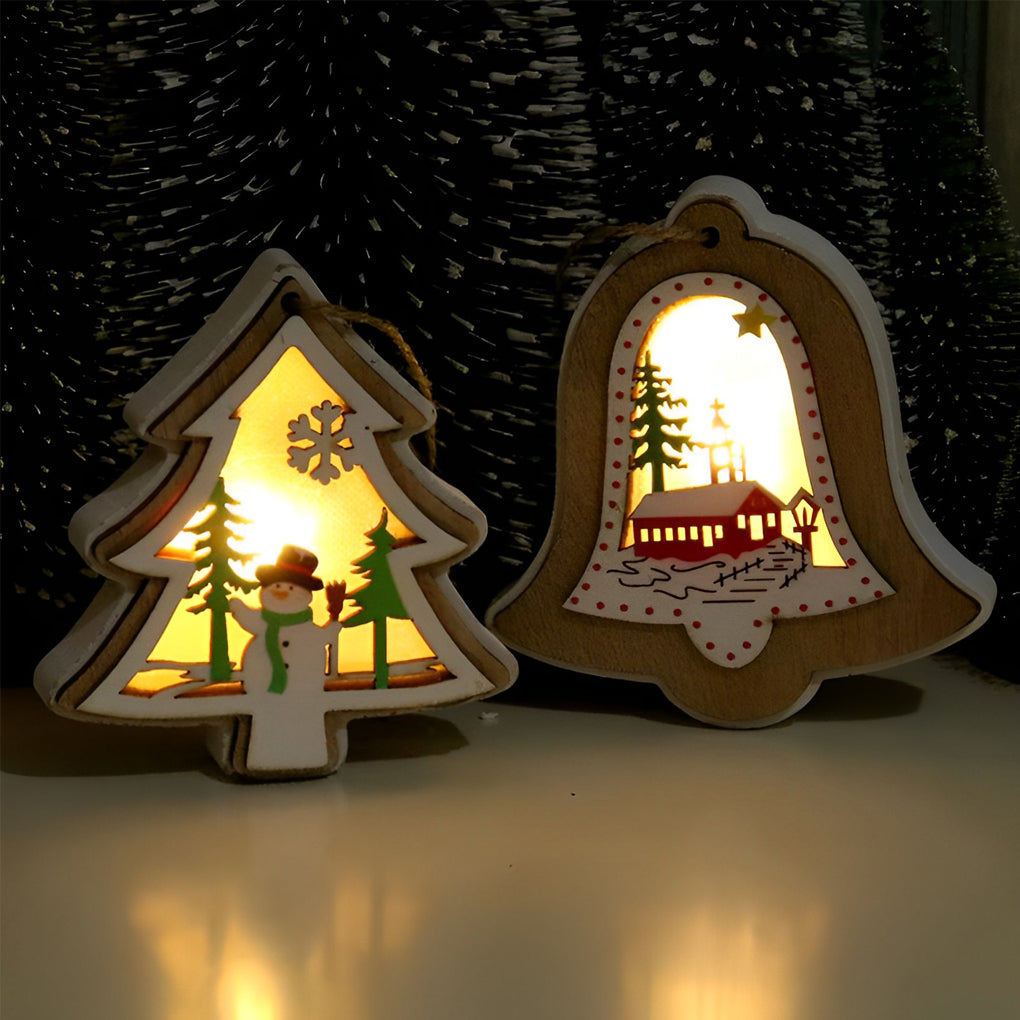 FestiveWood - Lightweight Wooden Christmas Decorations for Holiday Decor