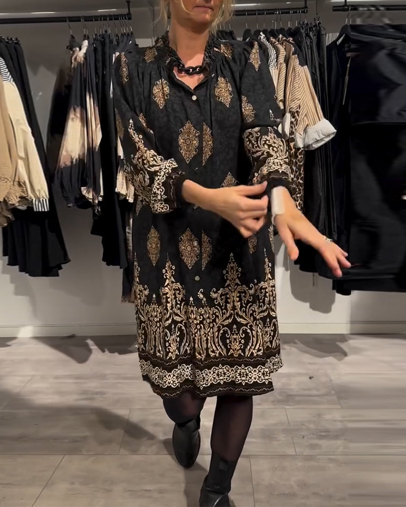 Ilse | Vintage-Inspired Dress with Button-Front Placket