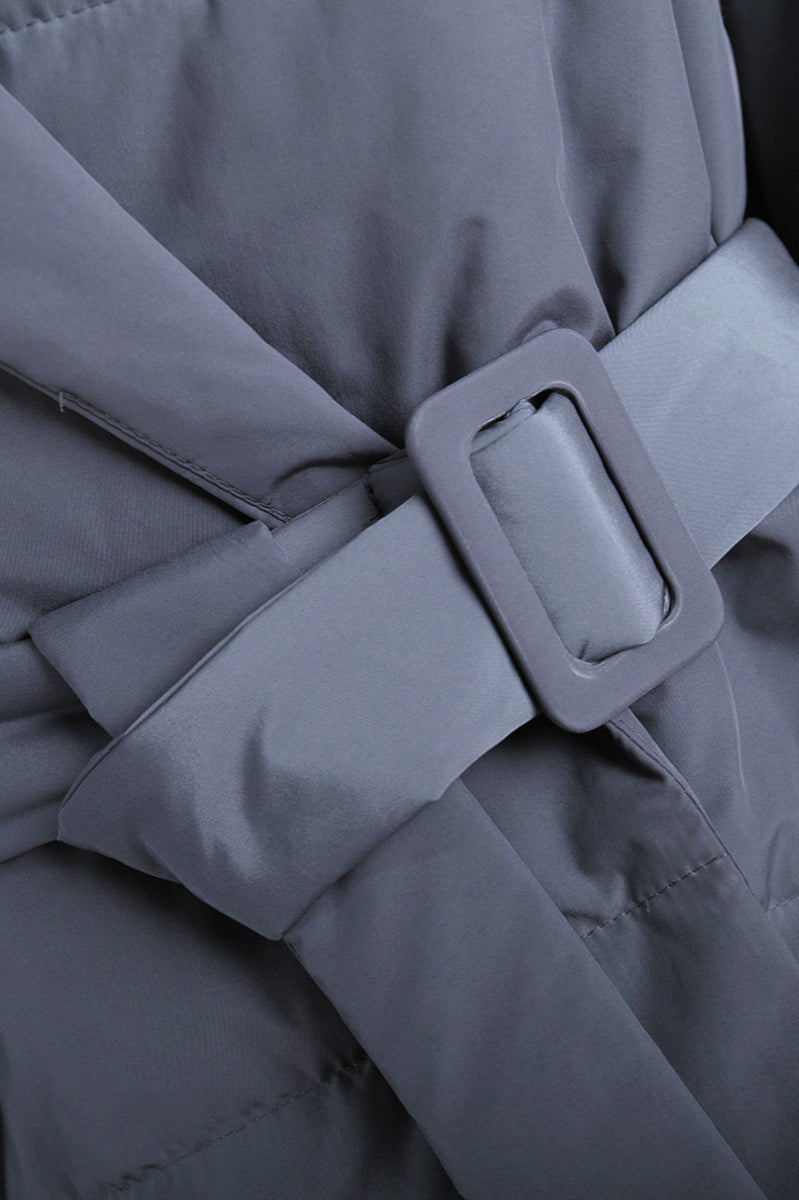 Winter cardigan dress with a slim fit and belt