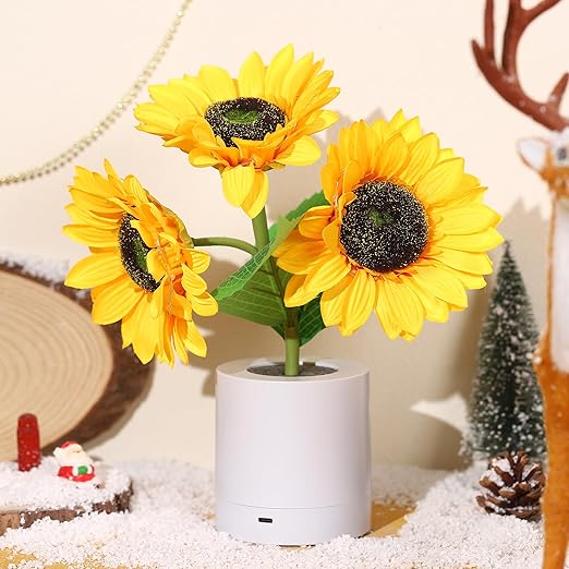 Joyful Sunflower Lamp with Sparkling Shine