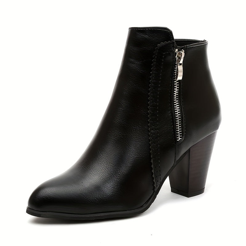 ZOFIE – High-heeled ankle boots with side zipper for an elegant and trendy look