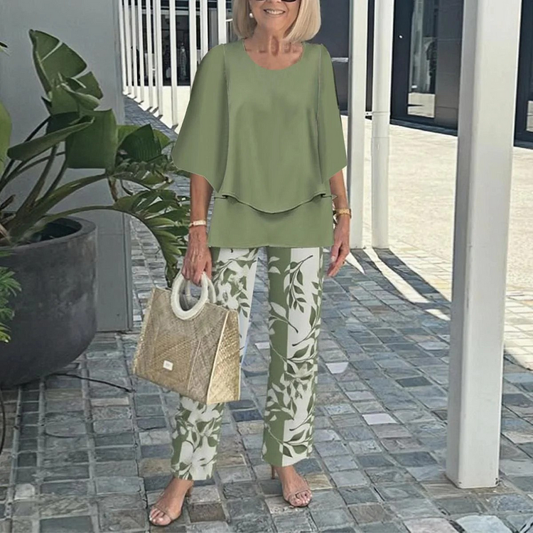 Elegant Two-Piece Long Sleeve Set