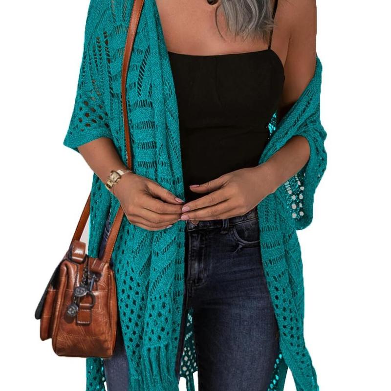 Breezy Summer Hollow-Out Tassel Outerwear for Effortless Style