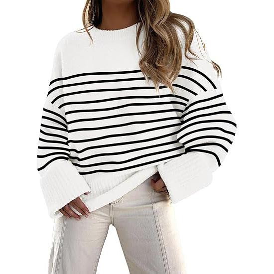 Long-Sleeve Crewneck Pullover Sweater — Effortless Everyday Warmth