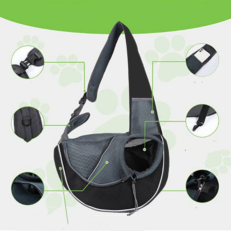 Animal Transport Bag with Ergonomic Design for Comfortable Travel of Dogs and Cats