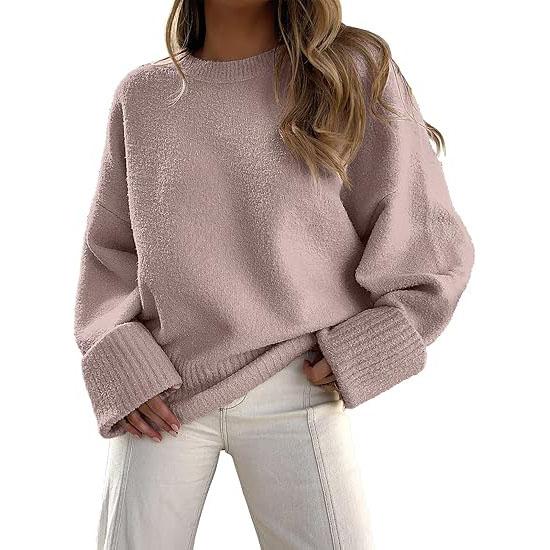 Long-Sleeve Crewneck Pullover Sweater — Effortless Everyday Warmth