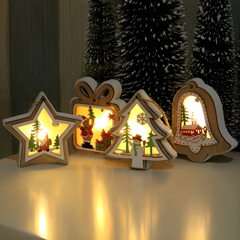 FestiveWood - Lightweight Wooden Christmas Decorations for Holiday Decor