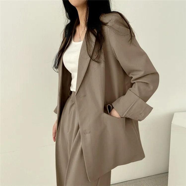Hailey | Elegant Women's Suit Set with Long Blazer