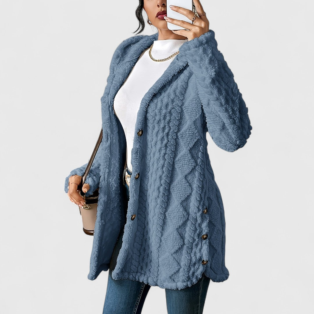 Elise - Cozy Plush Hooded Cardigan for Ultimate Comfort