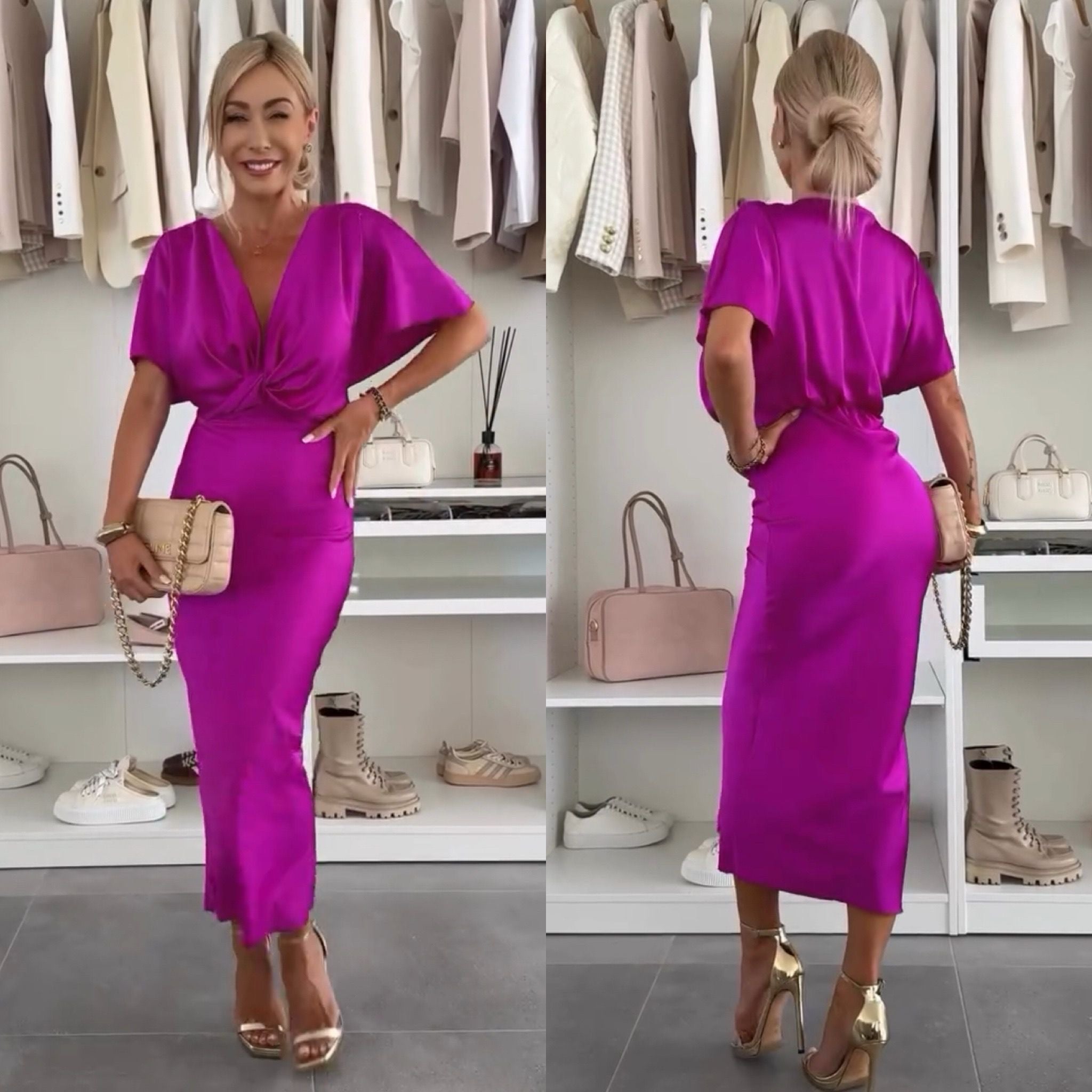 Elyn | Chic Midi Dress for Effortless Style