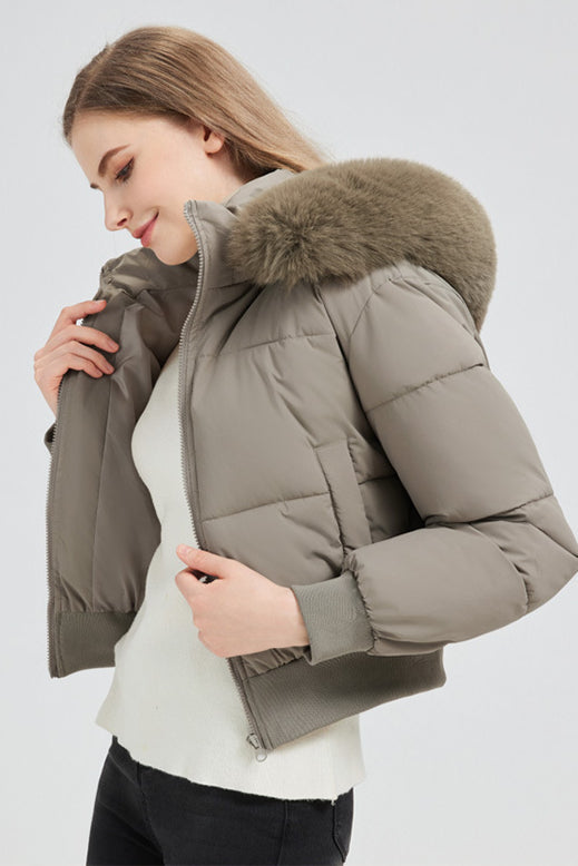 Short Waist Slim Puffer Coat - Stylish & Cozy Winter Outerwear
