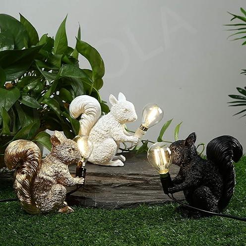 Charming Nordic Designer Table Lamp with Cute Squirrel Design