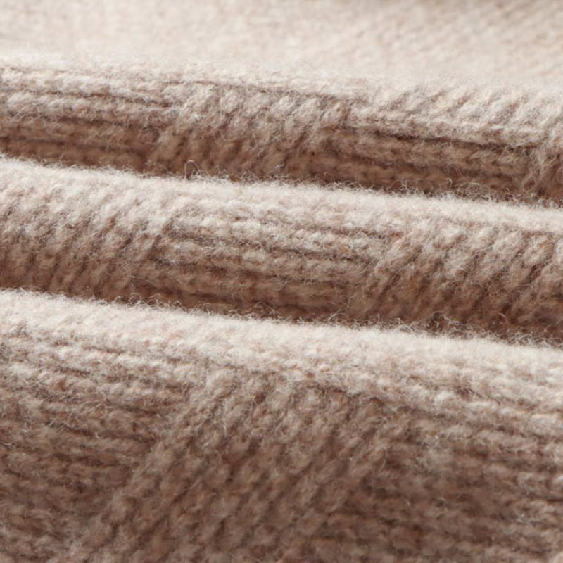 Giovanni Jacquard Cashmere Oversized Sweater for Luxurious Comfort