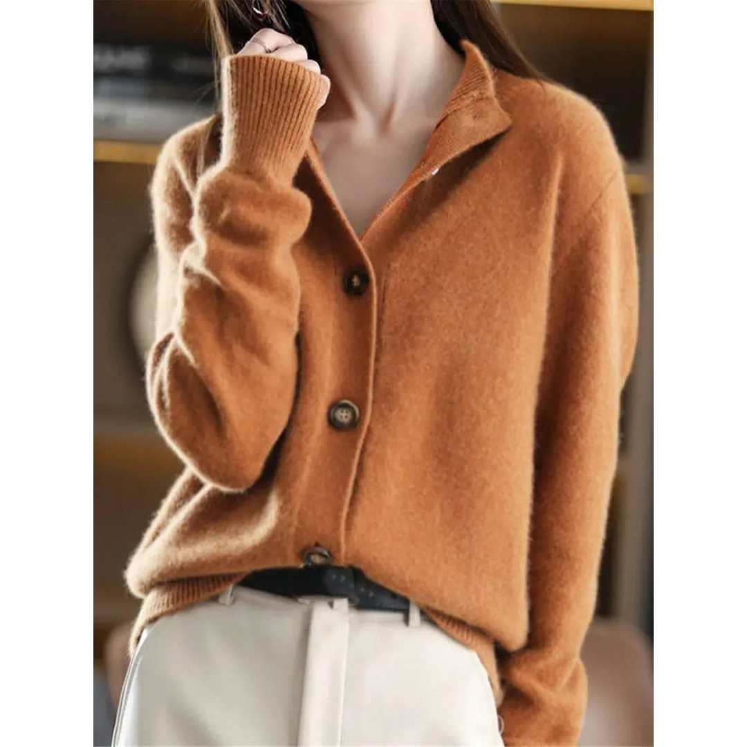 Women's Cozy Fuzzy Button-Front Cardigan