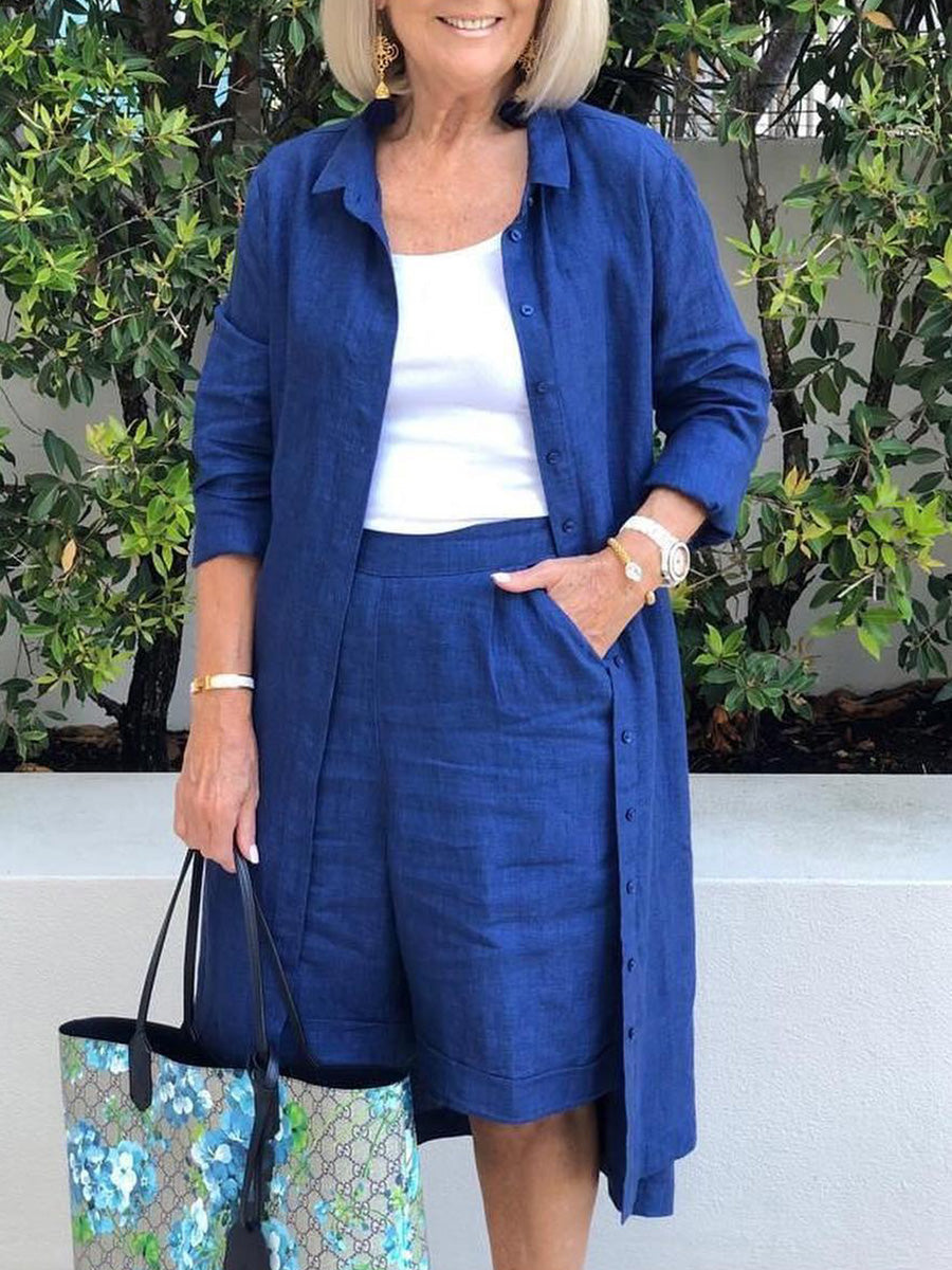 Charming Two-Piece Coastal Set Elegant One-Piece Suit