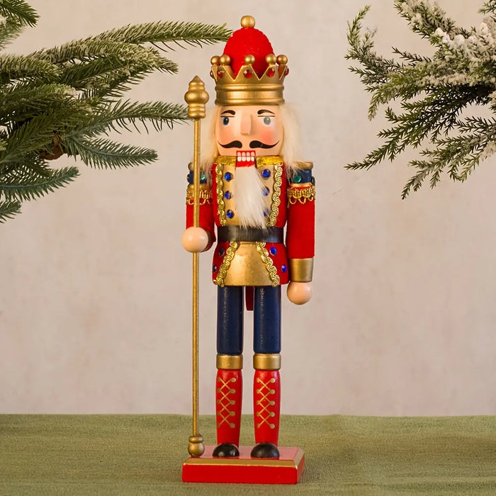 NutcrackerJoy - Playful Wooden Nutcracker Soldier Figurine for Festive Christmas Cheer