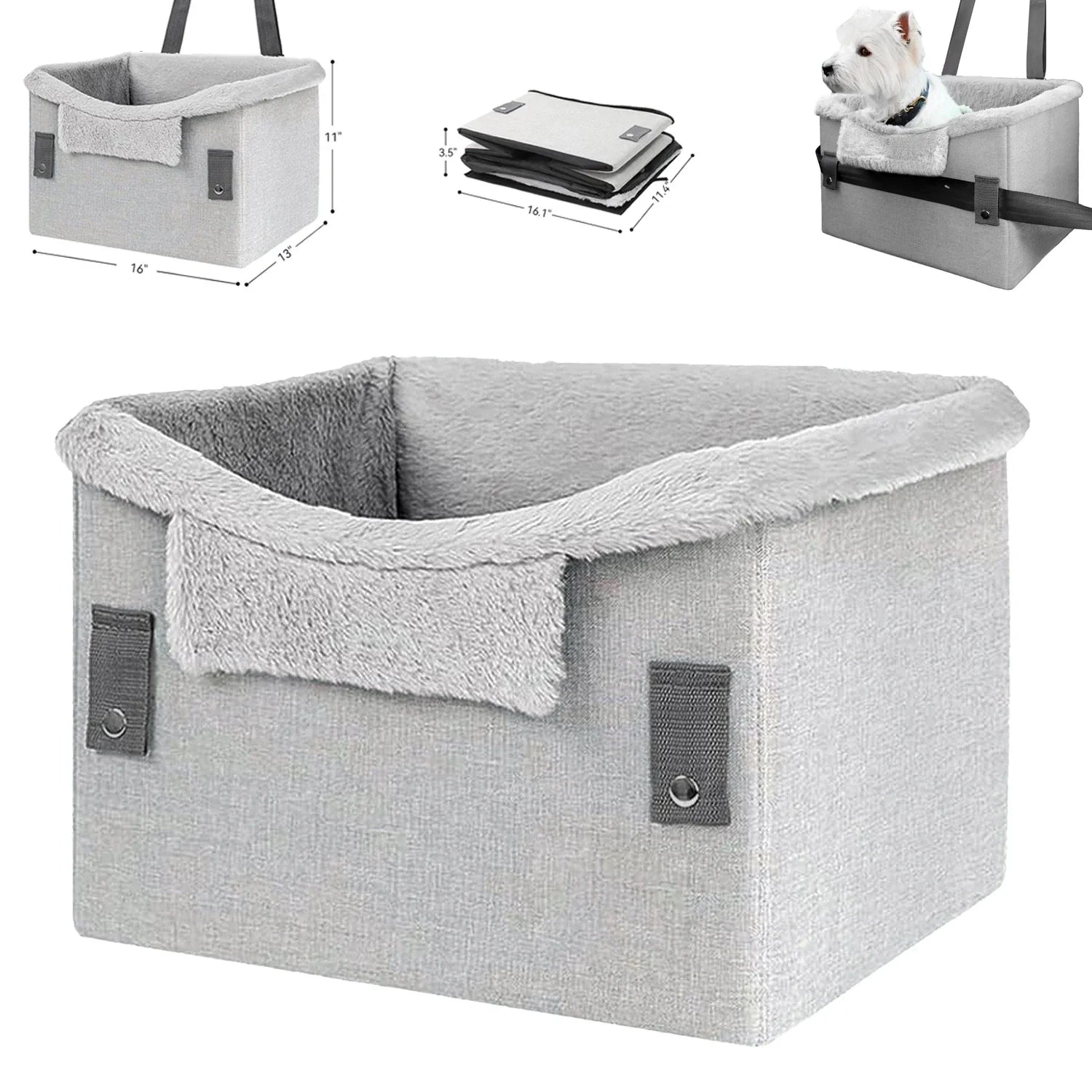 Comfortable and Portable Dog Car Seat for Small Dogs