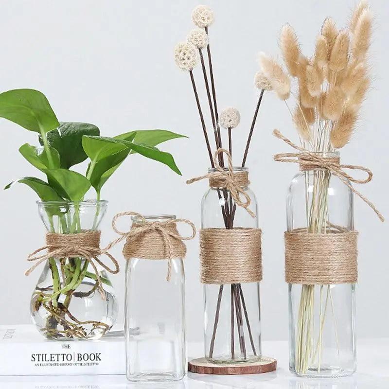 Minimalist Glass Vase - Elegant Table Decoration