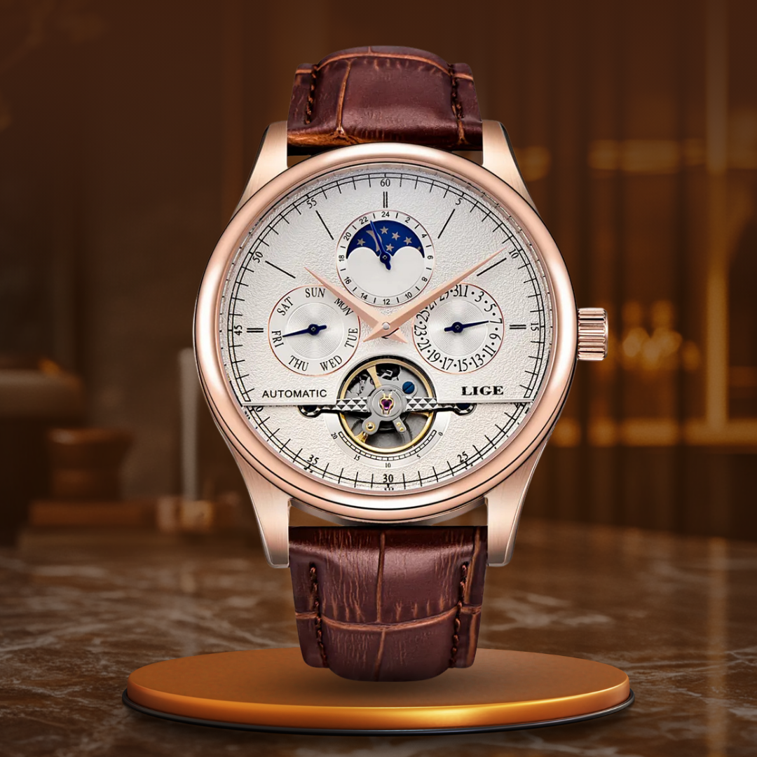 Luxury Automatic Tourbillon Watch with Precise Mechanism