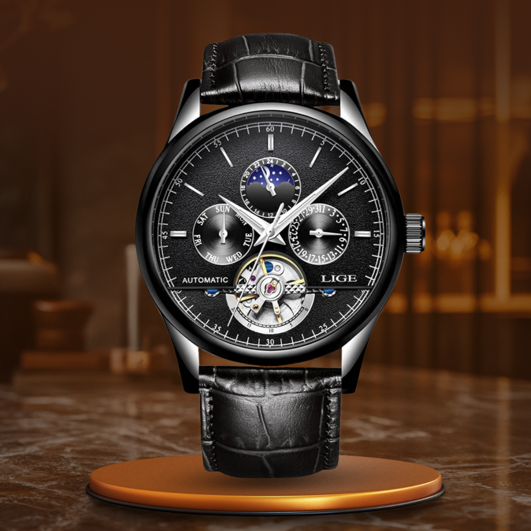 Luxury Automatic Tourbillon Watch with Precise Mechanism