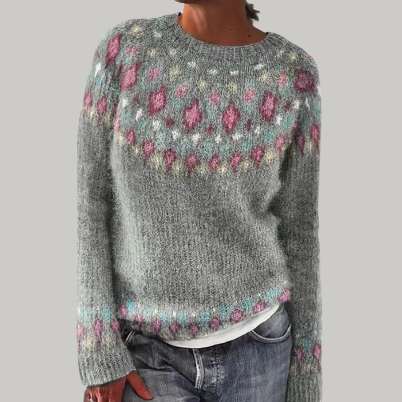 Candace - Chic Patterned Knit Sweater for Stylish Comfort